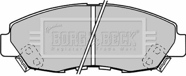 BORG & BECK Комплект тормозных колодок, дисковый тормоз BBP1187